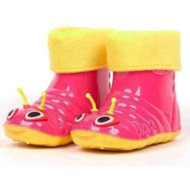 Imagem de Bota  Galocha Infantil GASF Borracha Anteninha Impermeável, Rosa, Amar