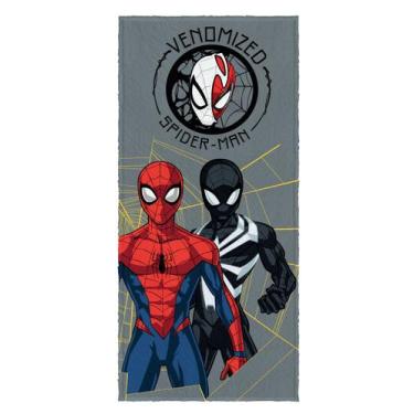 Imagem de Toalha Felpuda de Banho Estampado Spider Man Homem Aranha - Lepper, Es