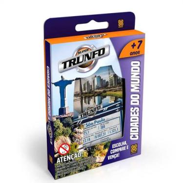 Imagem de Jogo De Cartas Super Trunfo Cidades Do Mundo Grow - 3714