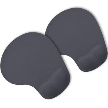 Imagem de Kit 2x Mouse Pad Ergonômico com Apoio de Punho Topget Cinza