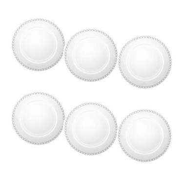 Imagem de Jogo 6 Sousplats de Cristal Pearl Clear Wolff 32cm