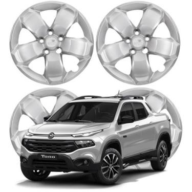 Imagem de Jogo Calota Aro 16" Fiat Toro 2017-2020 Cubo Padrão Prata 301CP-PTA-U 
