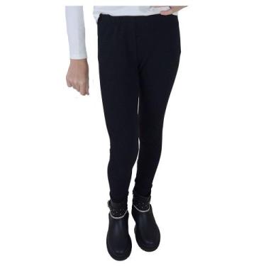 Imagem de Calça Legging Infantil Feminina Brandili Preta - 8010, Preto, 04