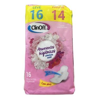 Imagem de Absorventes Higiênicos Cobertura Suave Com Abas 16 Unidades ClinOff