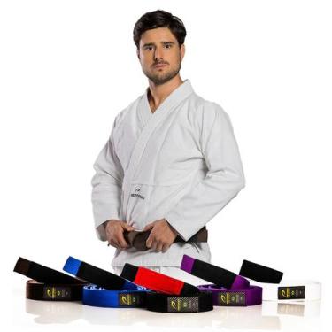 Imagem de Kimono Jiu-Jitsu First 350g Branco + Faixa Elite Pretorian Escolha Cor