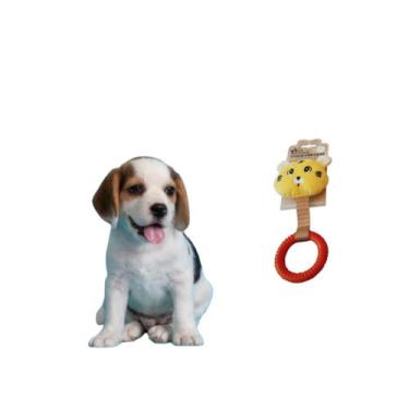 Imagem de Mordedor para Cães Filhotes Brinquedo Pelúcia em TPR - brv, Amarelo