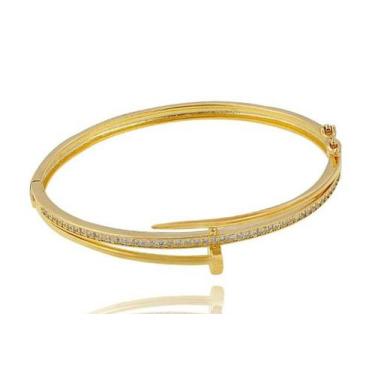 Imagem de Bracelete Prego 1 Filete Zircônias - Linda e plena 