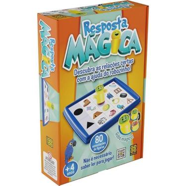 Imagem de Jogo Educativo Resposta Mágica com 80 Associações Ilustradas e Robozinho Mágico Grow