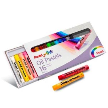Imagem de Giz pastel oleoso PHN-16 - com 16 cores - Pentel