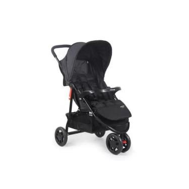 Imagem de Carrinho de Bebê Delta IMP01651 Voyage Dobrável 3 Rodas Encosto Reclinável Preto Dorel