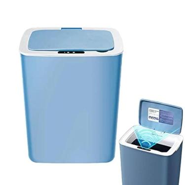 Imagem de Lixeira Automática com Sensor 14L Plástico Abertura por Proximidade Infravermelho Azul Yeet