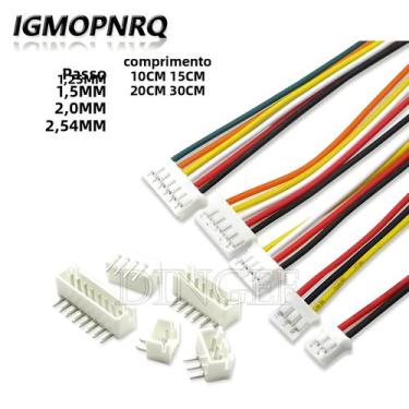 Imagem de Conjuntos De Conectores JST1.25 ZH1.5 PH2.0 XH2.54 Fêmea Macho 2-10P C