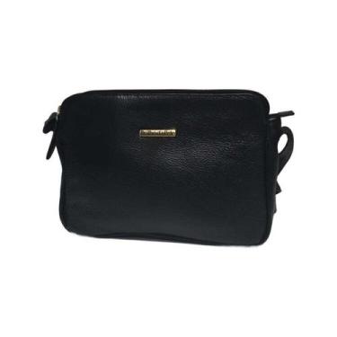 Imagem de Bolsa Brilho da Pele Couro Feminino - Preto, Preto