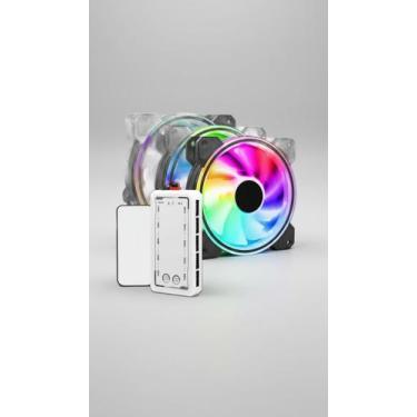 Imagem de Kit 3 Cooler Fan 120mm ARGB com Controle e Hub - Congratulations Store