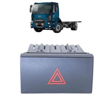 Imagem de Botão Pisca Alerta Ford Cargo 816/1119 2012 até 2019 12v Preto - FLX