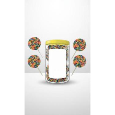 Imagem de Pirulito Gigante Colorido Tutti Frutti 30 Unid. - Congratulations Stor