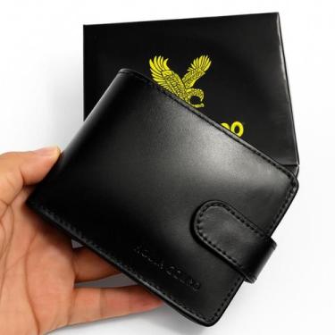 Imagem de Carteira Masculina Couro Legitimo Premium Com Porta Cartão e Documento