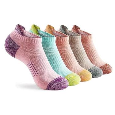 Imagem de Meias Esportivas Respiráveis femininas, 6 Pares Para Corrida, Caminhad