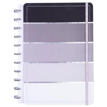 Imagem de Caderno Listral Preto Disko Grande G Capa Dura Disco Reposicionável