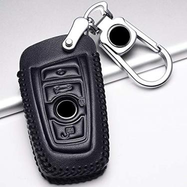 Imagem de WSWJDW Proteção Shell Couro Carcaça Chave Estojo Porta-chaves Anel Chave Bolsa, Adequado Para BMW 520 525 f30 f10 F18 118i 320i 1 3 5 7 X3 X4 M3 M4 M5,5