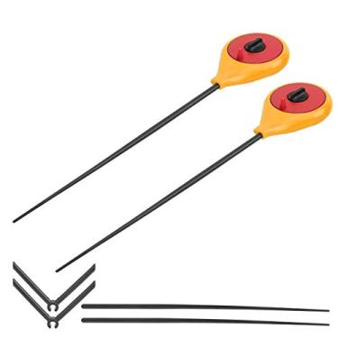 Imagem de Vara de pesca no gelo, mini vara de pesca no gelo, profissional resistente à corrosão de e fácil de operar para amantes da pesca Pesca no gelo(amarelo)