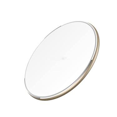 Imagem de Legou Carregador Sem Fio Fast Charge,Carregador por Indução de mesa 10W,vidro, carregamento rápido, compatível com aparelhos Android e iPhones com padrão Qi - Ouro fosco