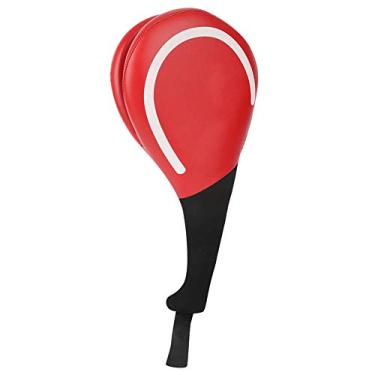 Imagem de Alvo de pé de taekwondo de kickboxing, alvo de pé, durável para treinamento de soco(vermelho)