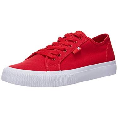 Imagem de DC Tênis de skate masculino casual casual de cano baixo, Vermelho, 4.5