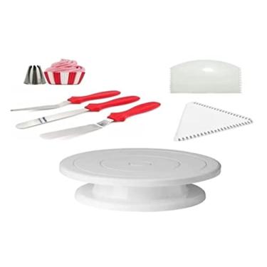 Imagem de Bailarina Para Bolos Branca + 5 Espátulas + Bico 1m