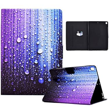 Imagem de Capa para iPad 10.2 2021/2020/2019, Capa para iPad 9ª/8ª/7ª Geração Moda Bonito Elegante Couro PU Inteligente Auto Sleep/Wake Stand Capa à Prova de Choque para Apple iPad 10.2 2021/2020/2019-water droplets