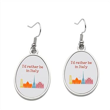 Imagem de Brinco I'd Rather be in Italy - Brincos pendentes para meninas - Presente de festa de aniversário dos namorados