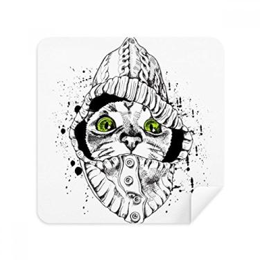 Imagem de Suéter branco cabeça de gato protege animais amantes de animais de estimação, tecido de camurça, 2 unidades