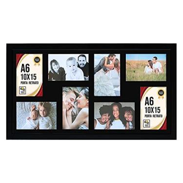 Imagem de Quadro Painel Multifotos 8 fotos 10x15 Paspatur Cartão e Vidro Comum