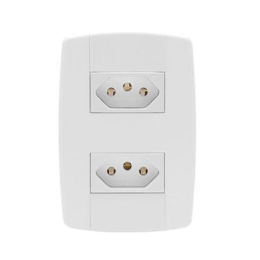 Imagem de Conjunto Monobloco 2 Tomadas 10A 250V Branco Ilumi