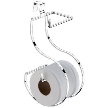 Imagem de Suporte Papel Higiênico Duplo Caixa Acoplada Onda Cromado - 1096 Future