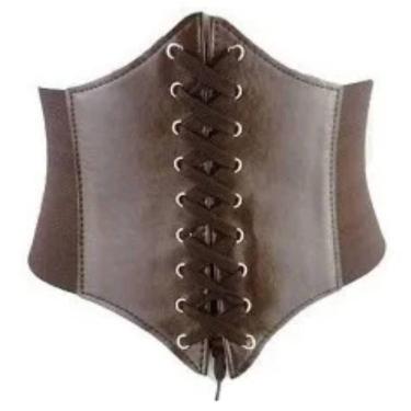 Imagem de Cinto Estilo Corset Corselet Elástico Corpete Espartilho - MARROM