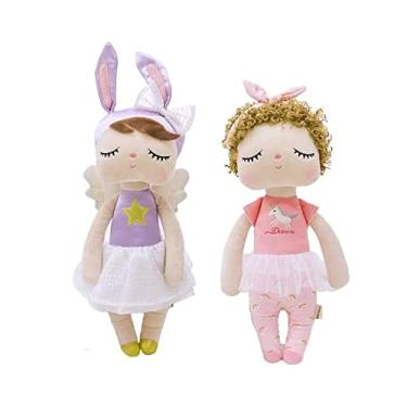 Imagem de Boneca Metoo Angel, Kit com 2 Bonecas e 2 Sacolas, IBMKIDS (Roxa e Dourada)