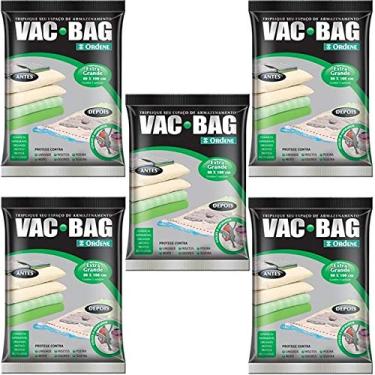 Imagem de 5 Sacos À Vácuo Vac Bag Ordene Extra Grande 80x100 Edredom