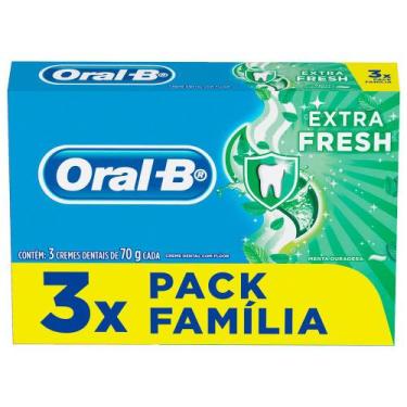 Imagem de Creme Dental Oral-B Extra Fresh Pack Família 3 Unidades 70G Cada - Ora