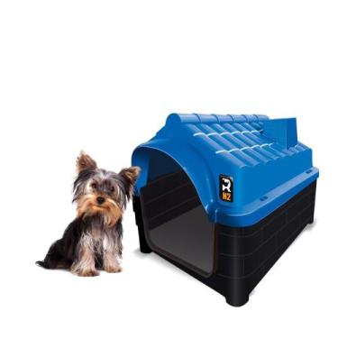 Imagem de Casa Casinha De Cachorro Plástica Desmontável N2  Azul Pet - Mecpet