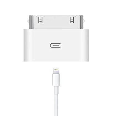 Imagem de COVS Adaptador Apple MFi de 30 pinos macho para fêmea de 8 pinos, conversor de sincronização de carregamento Lightning para 30 pinos para estações de ancoragem de 30 pinos e mais compatível com iPhone