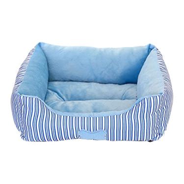Imagem de Cama de cachorro para cães camas de cachorro cama para animais de estimação sofá cama para cachorro para dormir confortável lavável na máquina para cães médios e grandes cama de cachorro, azul, G