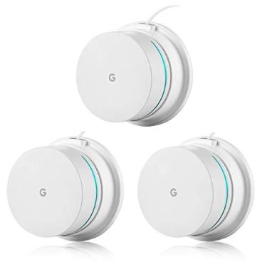 Imagem de Suporte de parede e teto para Google Wifi AC1200 modelos 2016 e 2020, economia de espaço e cobertura ampliada, reforçado, compatibilidade perfeita (pacote com 3)