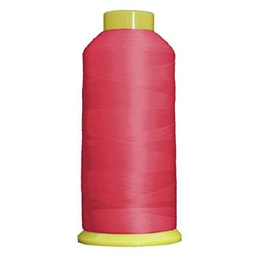 Imagem de Threadart Cones grandes de 5000 m de poliéster para bordado à máquina | Enorme 5.000 m (5.000 jardas) cones 40wt | Para máquinas de bordado e costura Brother Janome Bernina | Nº 132 - Rosa Berry
