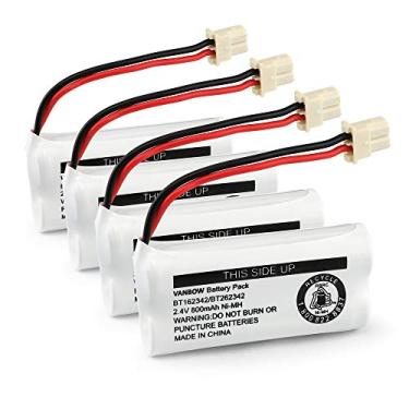 Imagem de VANBOW Bateria BT162342 / BT262342 BT183342/BT283342 BT166342/BT266342 2,4v 800Mah Pacote de bateria para VTech CS6114 CS6419 CS6719 AT&T EL52300 CL800 112 V Aparelhos sem fio Tech CS6719-2 (pacote