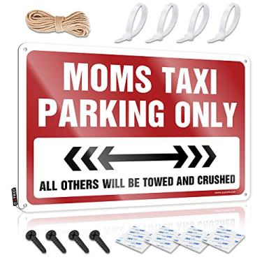 Imagem de Placa de lata engraçada mães táxi estacionamento apenas placa de lata decorações de quarto personalizado sinal de caverna masculino (tamanho : 30x40cm)