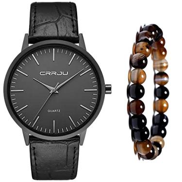 Imagem de Relógio Masculino Social Ultra Fino Luxo + Pulseira Bolinha