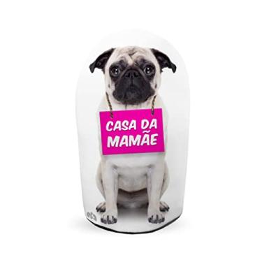 Imagem de Peso de Porta Cachorro Pug com plaquinha "Casa da Mamãe" Pet cachorrinho