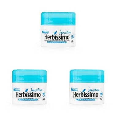 Imagem de Kit Desodorante Creme Herbíssimo Sensitive 55g - 3 Unidades