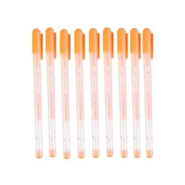 Imagem de Conjunto de canetas de gel de ponta fina de 0,8 mm da Jueshanzj para artistas laranja 9 canetas